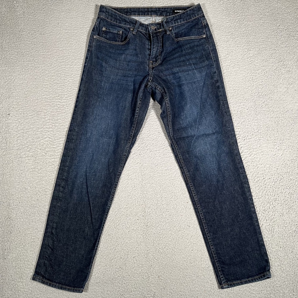 Bonobos Jeans Mens 29x29‎ Blue Athletic Fit Denim Casual Preppy Logo Pockets